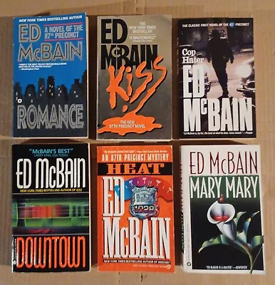 Ed McBain Books Lot Of 6 Paperback PB Crime Mystery Heat Mary Mary 87th Precinct • $16