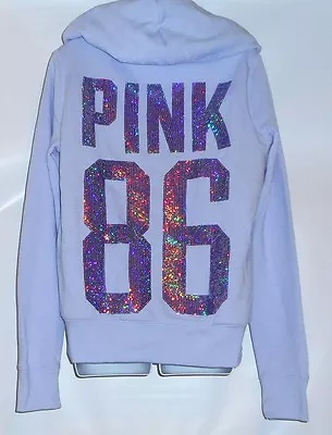 Victoria's Secret Pink 86 Limited Edition 2013 Bling Sequin Fur Lined Hoodie M  • $229.88