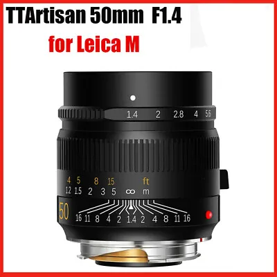 TTArtisan 50mm F1.4 ASPH Full Fame Lens Leica M Mount Camera Leica M240 M5 M6 • $524.39