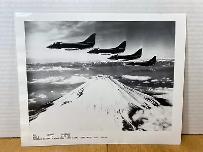 Douglas A-4 A4D-1 Skyhawks STAMPED VMA USMC FLYING OVER MOUNT FUGI JAPAN 4-30-58 • $39.99