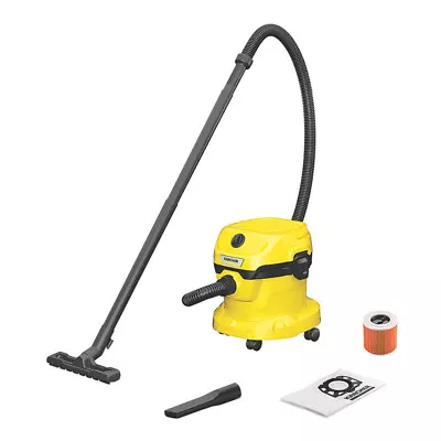 Karcher Vacuum Cleaner Electric WD 2 Plus Wet And Dry Plug 1000W 220-240V • £51.99