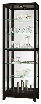 Howard Miller Luke IV Curio Cabinet 680629 Black Satin 6 Level Display Case • $1599