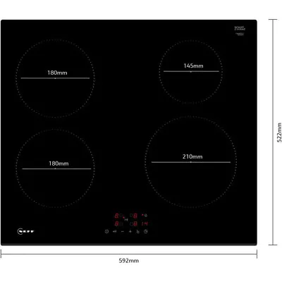 NEFF T36FBE1L0G N30 60cm 4 Burner Induction Hob Black Cooktop • £420