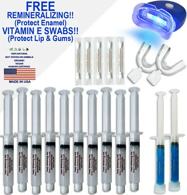 $15.95 • Buy 44% Dental Teeth Whitening Kit Professional System 10 Oral Gel + 1 Light USA !