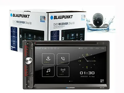 Blaupunkt 2 Din 6.9  Car Stereo Radio HD Mp5 Touch Screen Mirror Link Dvd  +Cam • $134.99