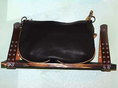 Maxx Leather Hand ~ Shoulder Bag In Yummy Chocolate Colored Leather ~ Half Moon • $10