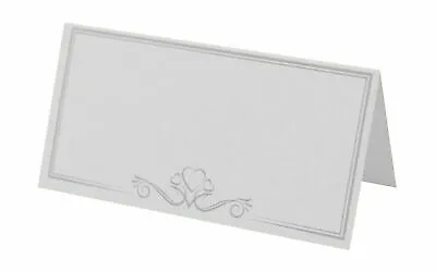 £4.85 • Buy Wedding Place Cards White Place Name Cards  Wedding Table Setting