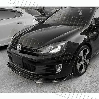 For 10-13 VW Golf MK6 GTI Front Bumper Body Splitter Spoiler Lip Painted Black • $58.99