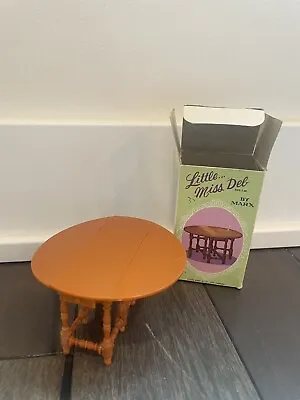 Vintage Little Hostess Table With Leaf Brown By Marx Dollhouse Miniature  • $12.45