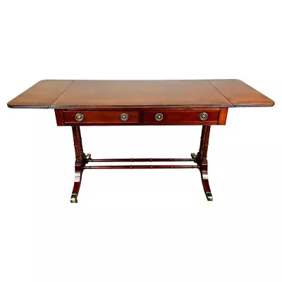 Chippendale Style Faux Bamboo Drop Leaf Desk Or Dining Table • $1450