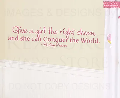 Wall Decal Sticker Quote Vinyl Art Lettering Removable Marilyn Monroe Shoes B67 • $11.97