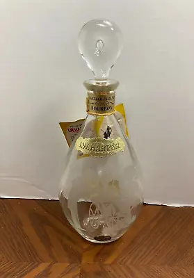 Vintage I. W. HARPER Bourbon Decanter Bottle Handcrafted By Hewitt • $39.99