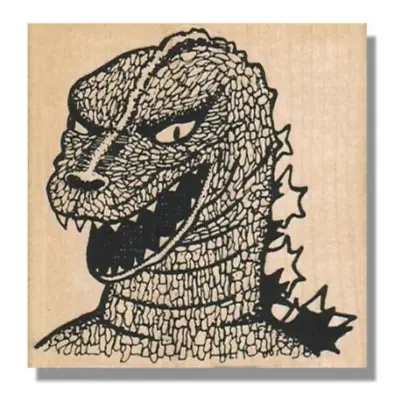 Wood Rubber Stamp GODZILLAHorror Movie Monster Animal Scary Reptile Japan • $11.98