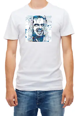 The Shining Jack Nicholson Watercolor Short Sleeve White Men's T Shirt F092 • £9.69