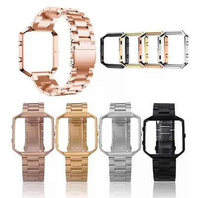 $14.07 • Buy Stainless Steel Wrist Band Bracelet Strap Metal Frame For Fitbit Blaze Tracker