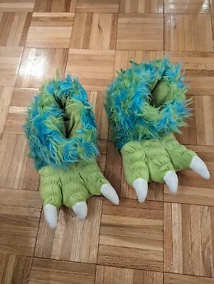 NEW Unisex Adult SEE TAG Blue Green Monster House PJ Slippers • $23