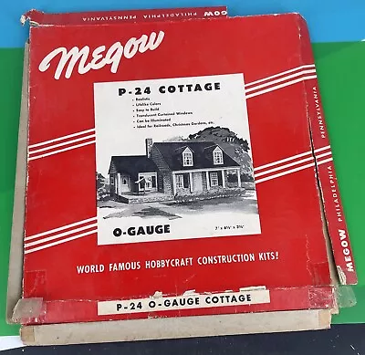 Megow Vintage O GAUGE P-24 Cottage 40s Cardboard House TRAIN LANDSCAPE Miniature • $32