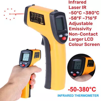 Laser Infrared Thermometer Temperature Gun Barbecue Grilling Pizza Oven Cooking • $17.47