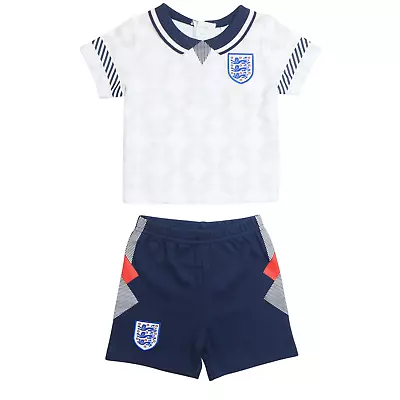 £10.50 • Buy England Football 1990 Retro Home Kit Baby T-Shirt & Shorts Set 
