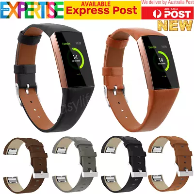 $13.49 • Buy Leather Band Replacement Wristband Watch Strap Bracelet For Fitbit Charge 4 3 2