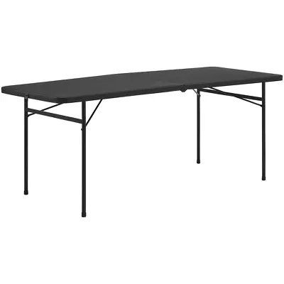 Mainstays 6 Foot Bi-Fold Plastic Folding Table Black • $53.83
