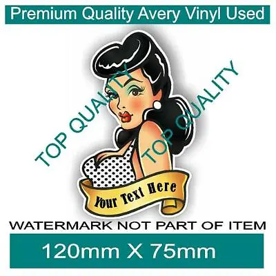 Rockabilly Hot Rod Pin Up Girl Decal Sticker Hot Rod Rat Rod Motorsport Stickers • $6