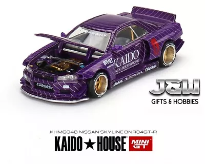 Kaido House X Mini GT Nissan Skyline GT-R R34 Kaido Works V1 KHMG048 1/64 • $20
