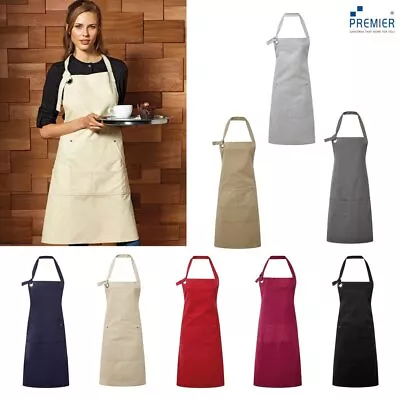 Premier Calibre Heavy Cotton Canvas Pocket Apron PR137-Adults Kitchen Bar Apron • £18.19