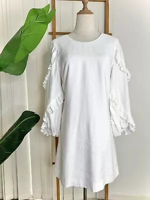 Viktoria & Woods Lancaster White Balloon Sleeve Dress Size 1 Women’s  • $68.98