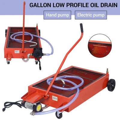 $205.19 • Buy 17 Gallon Oil Drain Pan Tank Low Profile Dolly W/ Pump & Wheels For Car Truck