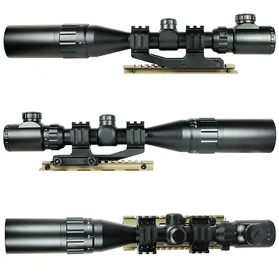 3-9x40 AOEG Hunting Rifle Scope Red Green Dual Illuminated PEPR Mount & Sunshade • $56.95