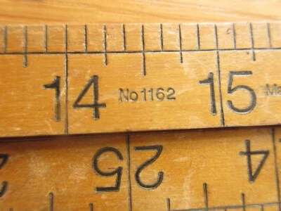 $10.91 • Buy Vintage Woodworking Rabone Chesterman No. 1162 Folding Boxwood And Brass Rule 