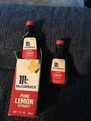 Pair Of McCormick Glass Bottles/Boxes Lemon Extract • $15