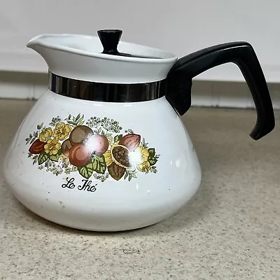 Vintage Corning Ware Coffee/Tea Pot Spice Of Life P-104-8. 6 Cup With Lid Nice! • $19.99