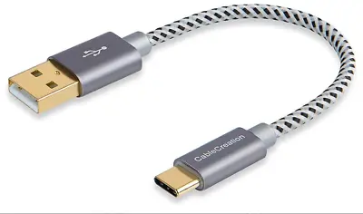 $9.03 • Buy Short USB C Cable, CableCreation 0.5ft 6 Inch USB C To A Cable Braided 3A Fast-A