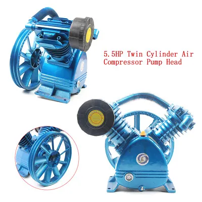 5HP 175 PSI Air Compressor Pump Motor Head Double Stage V-Style 2-Cylinder • $213.75