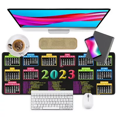 2023 Calendar Mouse Pad Large Non-Slip Rubber With Stitched Edges Calendar M... • $25.47