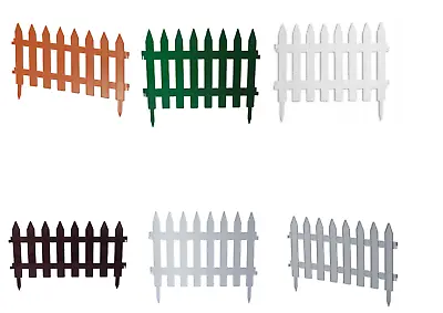 £12.99 • Buy Fence Garden Fencing Lawn Edging Home Tree Fence Barrier 6 Colours Picket 3.2m