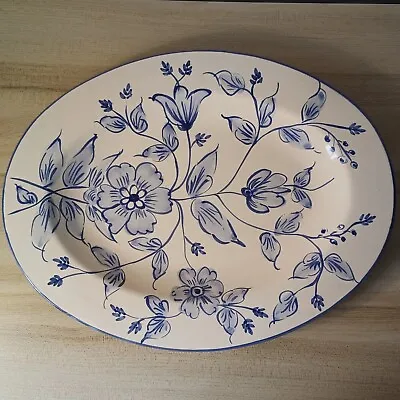 Hand Painted In Portugal Laura Ashley China Blue Trail Plate • £14.78