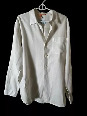 Tommy Bahama Relax Mens Long Sleeve Linen White Shirt Sz Large • $25