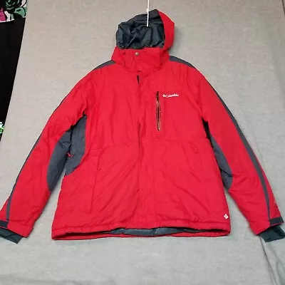 Columbia Jacket Mens XL Red Nylon Omni Heat Omni Tech • $59.99