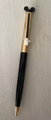 Mickey Mouse Colibri Pen Vintage Black And Gold. • $42