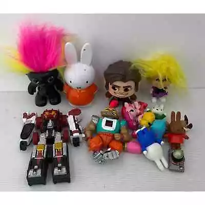 Mixed TOY LOT Troll Dolls Stone Protectors Miffy Bunny Transformers Figures • $45