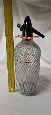 Vintage ACC Soda Seltzer Glass Metal Mesh Bottle Czec  Crystal • $29.86