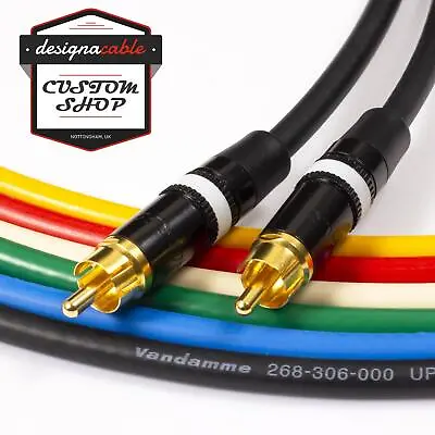 SPDIF Digital Audio Video Coax Cable RCA To RCA Van Damme 75ohm Coax White Boot • £19.72