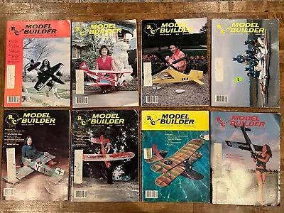 Vintage LOT Of 8 Issues RC MODEL BUILDER Magazine Airplanes 1979 - 1980 • $14.99