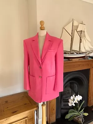 Zara Neon Pink Masculine Blazer Size S UK10 # G152S • £49.95