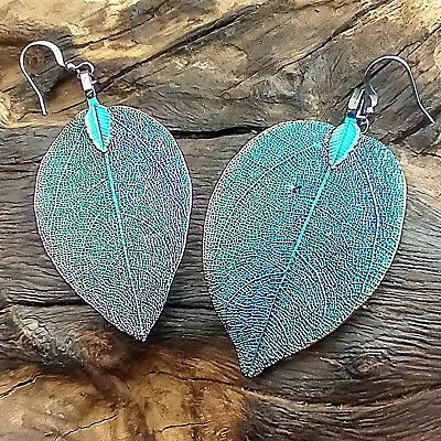 Real Leaf Earrings & Necklaces - Natural Skeleton Statement Jewellery - Gift Bag • £4.99