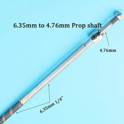 £27.35 • Buy 6.35mm Flexible Shaft 6.35mm To 4.76mm 3/16'' Prop Shaft L700mm RC Boat