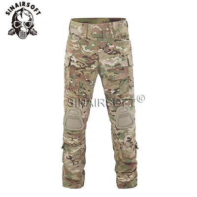 SINAIRSOFT G3 Tactical Pants With Knee Pad Airsoft Gen3 Combat Trousers MultiCam • $85.99